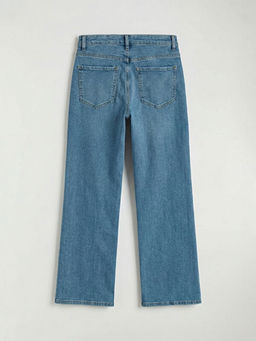 Y?ksek Bel Wideleg Kad?n Jean Pantolon