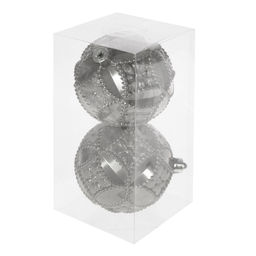 Набор из 2шт Украшение новогоднее Шар "Карнавальный дуэт", D 10 см, L20 W10 H10 см