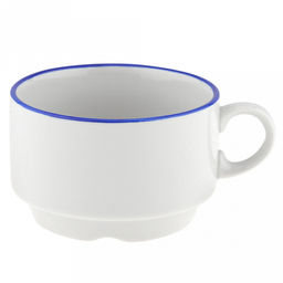 Чашка фарфоровая Озеро 250мл, д9,2см, h6,1см, форма Штабелируемая, отводка краской (Россия)