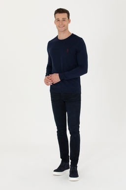 U. S. Polo Assn / Мужской темно-синий базовый свитер - U.s. polo assn фото 18