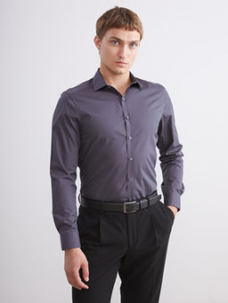 Slim Fit Uzun Kollu Poplin Erkek G?mlek