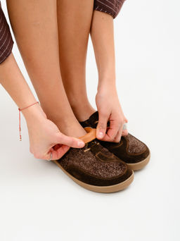 Босоногие туфли 188.natabr.Коричневый джангл+коричневая замша