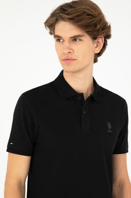 Мужская черная базовая футболка - U.s. polo assn фото 2