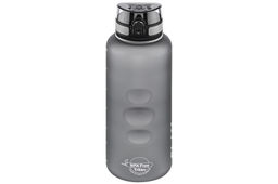 Бутылка для воды 1,5 л 10*10*28,5 см "Style Matte" с углублениями д/пальцев серая