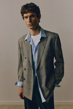 Regular Fit Double-breasted jacket - H&m фото 3