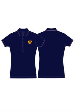 Поло женское RUSSIA 65L-RR-1784 RED-N-ROCKS