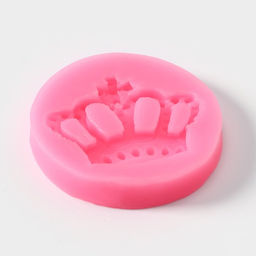 Цена за 2 шт. Молд для заливки Корона, силикон, d=5.5, розовый - Simaland фото 2