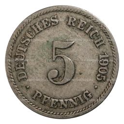 5 пфеннигов 1905 года G Германия