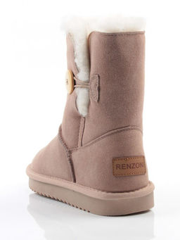 04-PAYH02-02Z BEIGE Угги женские (натуральная замша, 100% шерсть, натуральный мех)