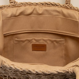 Сумка женская SL Home, ручное плетение, хлопок, длина ручек 18.5 см, 40×27 см