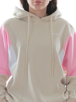 3156/3157 BEIGE/PINK Костюм спортивный женский (95% хлопок, 5% эластан)