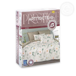 Постельное белье Ангелина (сатин Престиж) Евро/Пододеяльник (молния): 1 шт. - 220*200; Простыня: 1 шт. - 220*240; Наволочка (клапан, ушки): 2 шт. - 70*70; Наволочка (клапан): 2 шт. - 50*70 Престиж - Артпостель фото 3