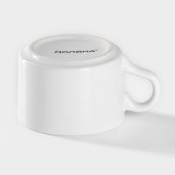 Кружка керамическая Доляна Coffee break, 150 мл, цвет белый фото 13