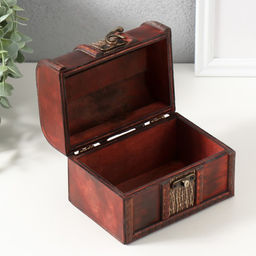 Шкатулка для украшений «Сундук. Абрэмо», дерево, 9×13×9.5 см