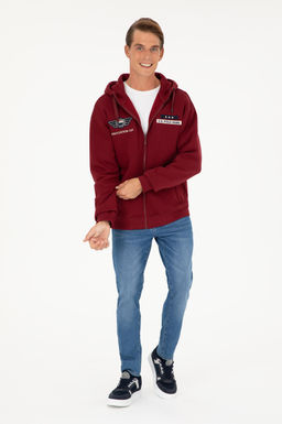 U. S. Polo Assn / Мужской бордовый вязаный кардиган - U.s. polo assn фото 4