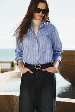 Camisa oversize de popelina - H&m фото 5