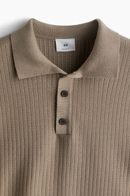 Polo en punto texturizado Regular Fit - H&m фото 15