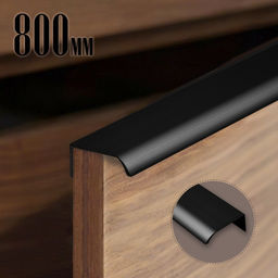Ручка профильная мебельная торцевая CAPPIO RT002BL, L=800 мм, м/о 768 мм, чёрная