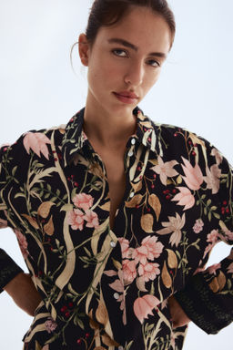 Camisa en mezcla de lino - H&m фото 6