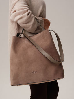 Замшевая сумка шоппер Olga DBR 30948 капучино фото 5