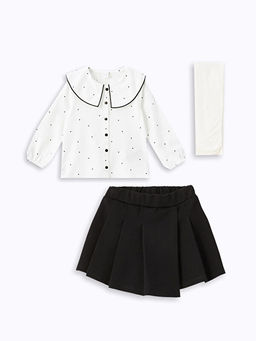 Bebe Yaka Uzun Kollu K?z Bebek 3l? Tak?m