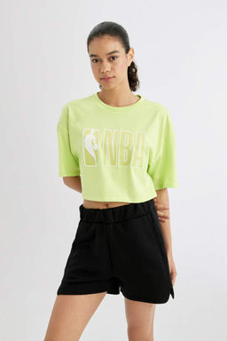 DeFactoFit Футболка Oversize с круглым вырезом и короткими рукавами NBA Wordmark  фото 4