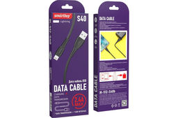 Кабель Lightning - USB, 1 м, "S40" (iK-512-S40b) "Smartbuy", черный, 2.4А