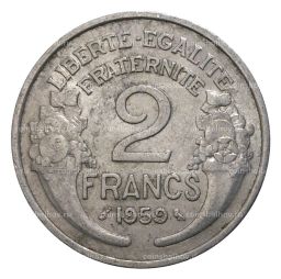Монета 2 франка 1959 года Франция