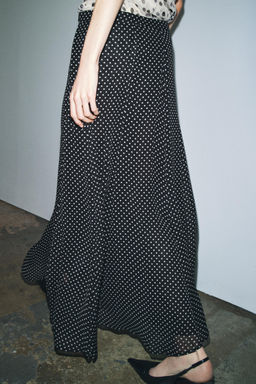 ZW COLLECTION POLKA DOT LONG SKIRT - Zara фото 8