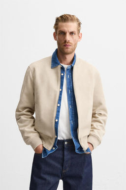 FAUX SUEDE BOMBER JACKET - Zara фото 21