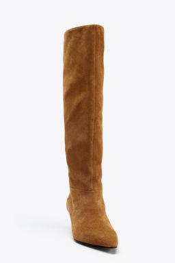 SUEDE HEELED BOOTS - Zara фото 6
