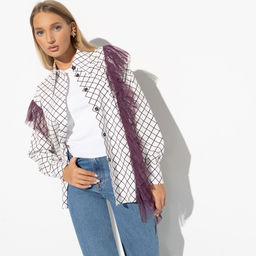 Рубашка с воланом из сетки, Любопытный взгляд - Charutti фото 2