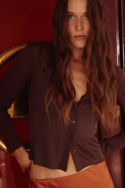 Top de punto fino con botones - H&m фото 3