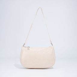 Сумка-багет на молнии, цвет бежевый