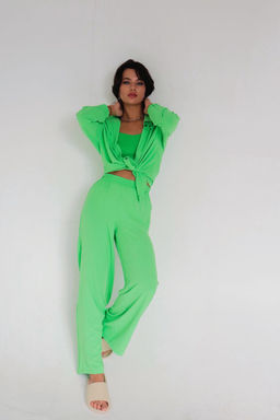 9614 Костюм в пижамном стиле салатовый - Martichelli фото 3