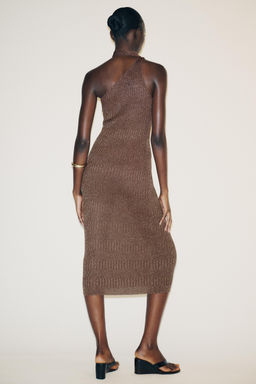 ASYMMETRIC FOULARD MIDI DRESS - Zara фото 14