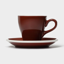 Кофейная пара фарфоровая Magistro Coffee time, 2 предмета: чашка 180 мл, блюдце d=14,5 см, цвет коричневый  фото 2