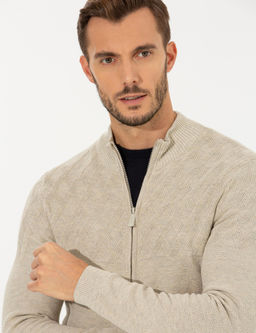 Kum Melanj Slim Fit Fermuarl_ Triko H_rka