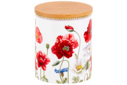 Банка д/хранения 650 мл 10*10*12,5 см Маки с деревянной крышкой с силикон.уплотн. NEW BONE CHINA - Elan gallery фото 12