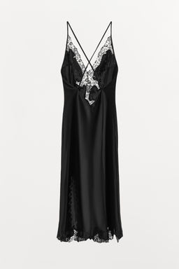 EMBROIDERED LACE SATIN DRESS - Zara фото 8