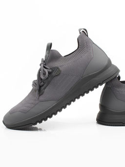 03-1000-4 GREY Кроссовки-носки мужские Снокеры (эластичный текстиль) - Фабричный китай фото 10