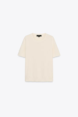 PLAIN KNIT TOP WITH SHORT SLEEVES - Zara фото 4