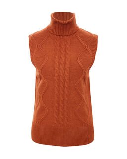 Вязаный жилет с высоким стоячим воротником - Incity фото 5