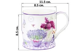 Кружка 350 мл 11,5*8,5*8,5 см Лаванда NEW BONE CHINA - Elan gallery фото 4