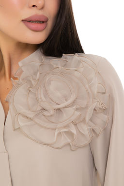 Блуза Модная Люкс (кремовый) - Diolche фото 9