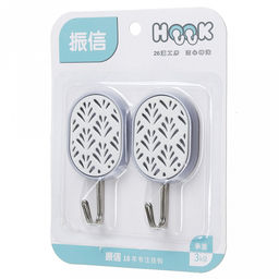 Крючок на липучке "Веточка" металлический с пластмассовым основанием, 2 штуки 4,2х8,3х2см, в блистере, цвета микс (Китай)