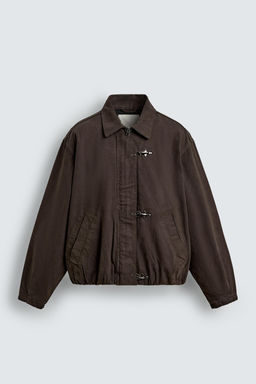 CROPPED FIT JACKET WITH FIREMAN CLASP - Zara фото 8