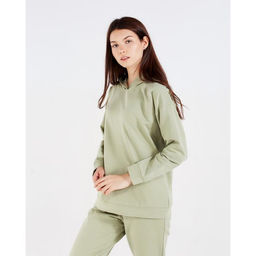 Костюм спортивный женский: худи, брюки, MINAKU: Casual Collection, размер 46, фисташковый