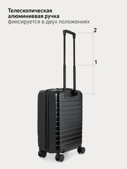 Чемодан для ручной клади JOGEL ESSENTIAL Carry on Spinner, черный фото 30