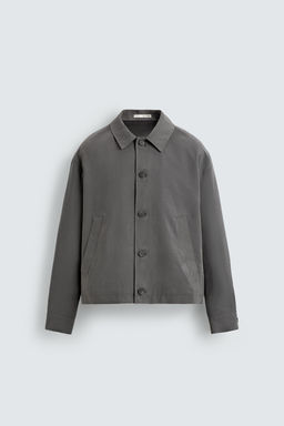 SOBRECAMISA FLUIDA BOXY FIT / Gris topo - Zara фото 8